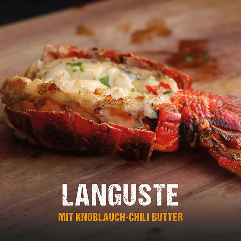 Felsenlanguste vom Grill