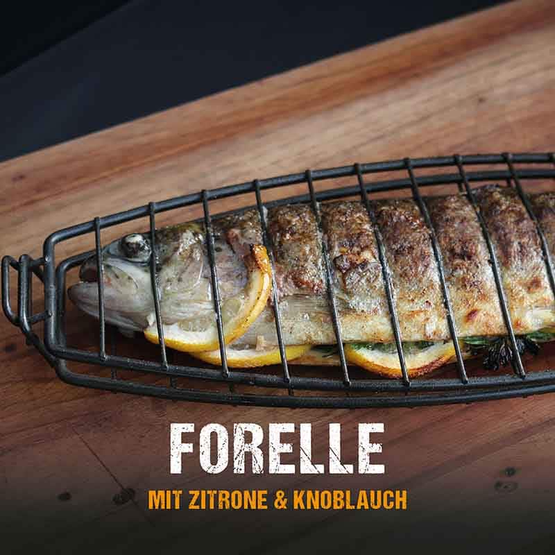 Gegrillte Regenbogenforelle
