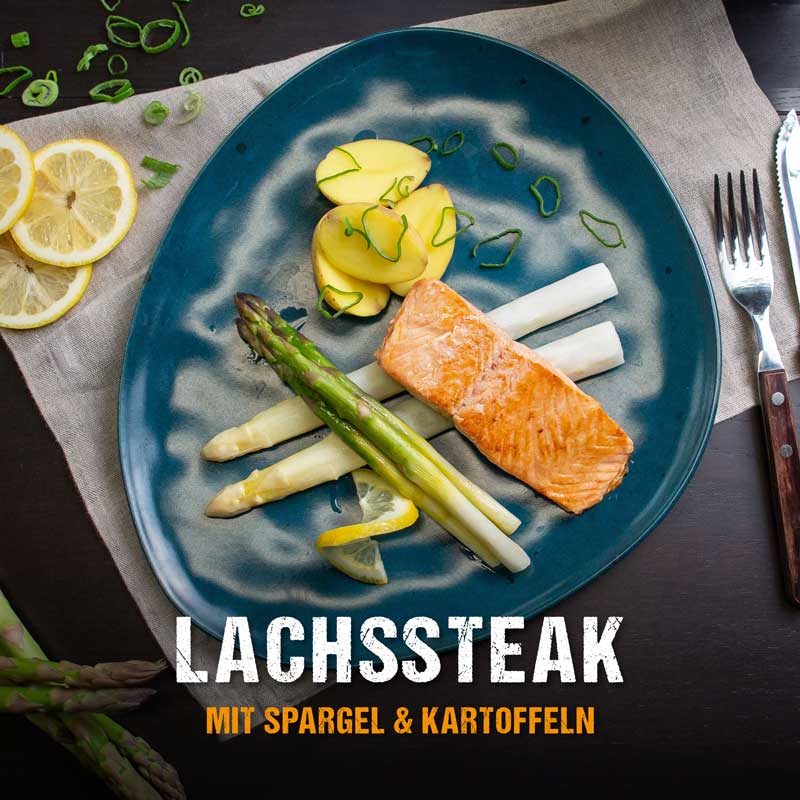 Lachssteak mit Spargel
