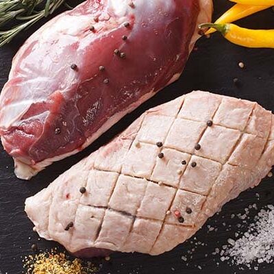 Gegrillte Ente mit Mangosauce