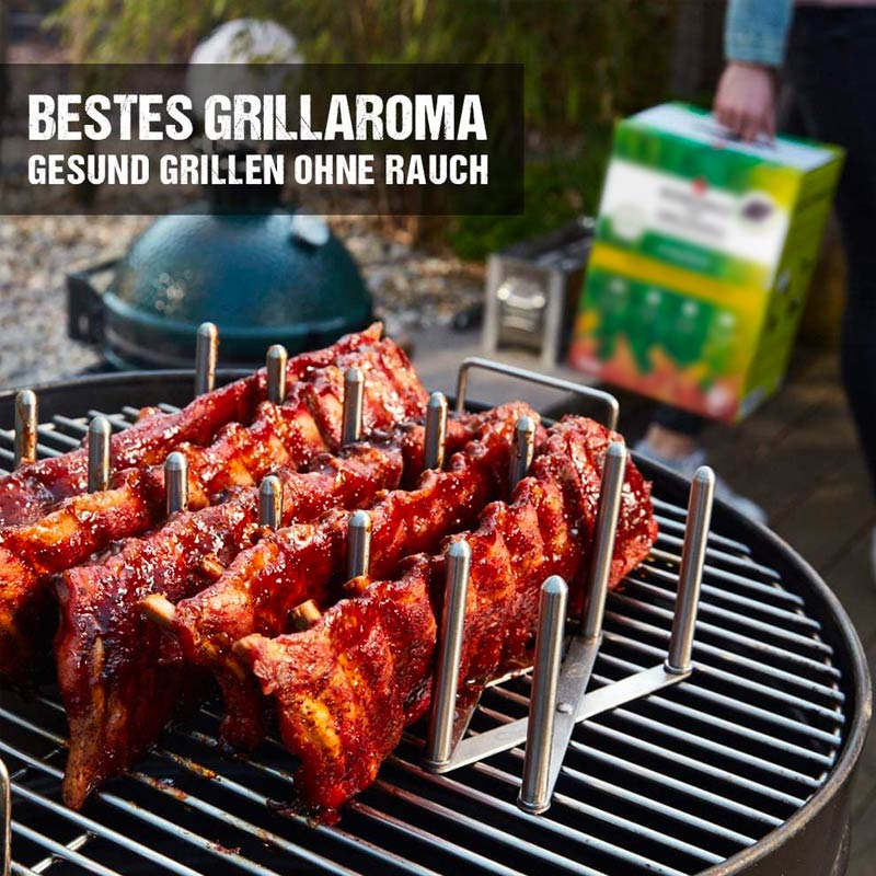 KOKOKO EGGS Grillbriketts Kokosbriketts bestes Grillaroma spareribs
