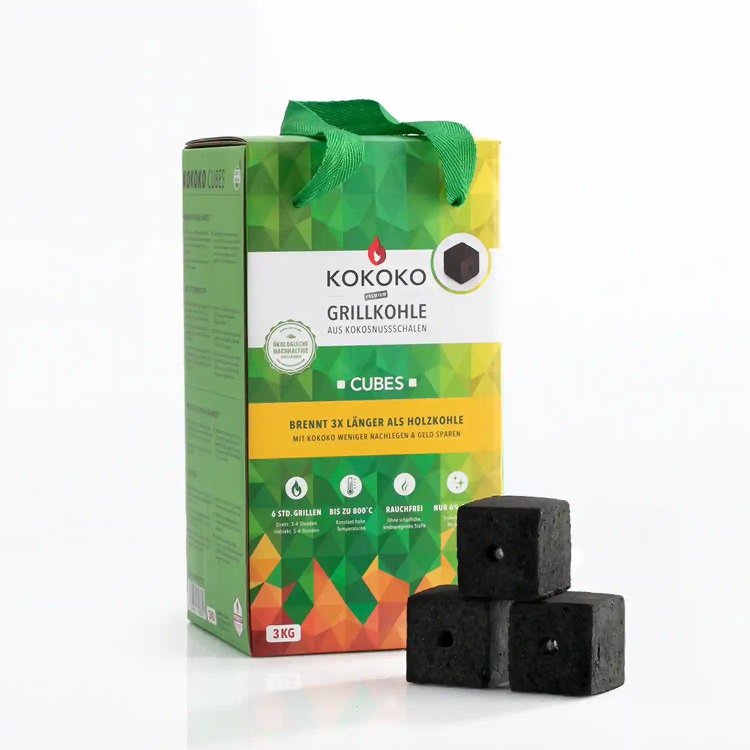 Kokoko Cubes, McBrikett, Grillkohle, Grillbriketts