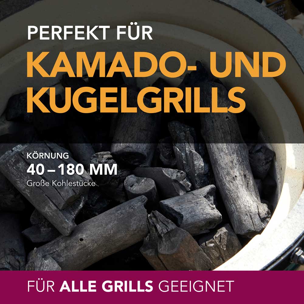 MARABU Holzkohle - Grillkohle universell für alle Grills einsetzbar
