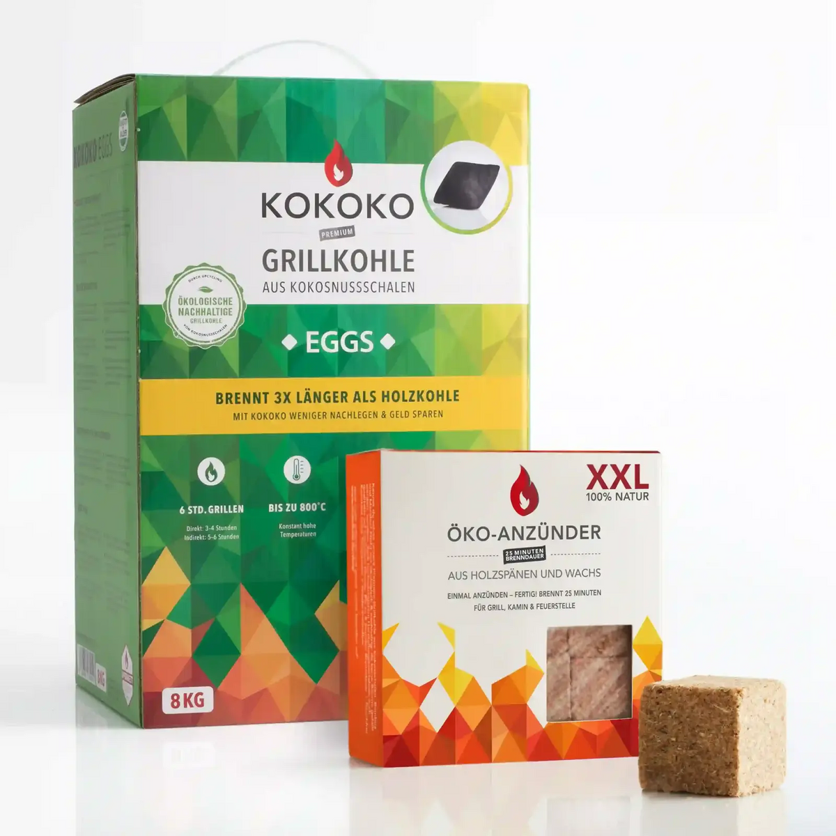 KOKOKO EGGS Grillkohle mit Öko-Anzünder
