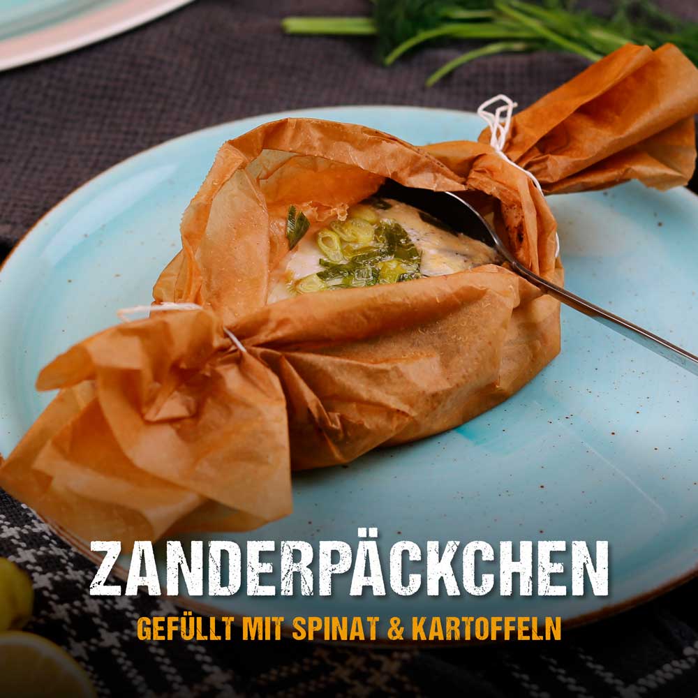 Gefülltes Zanderpäckchen