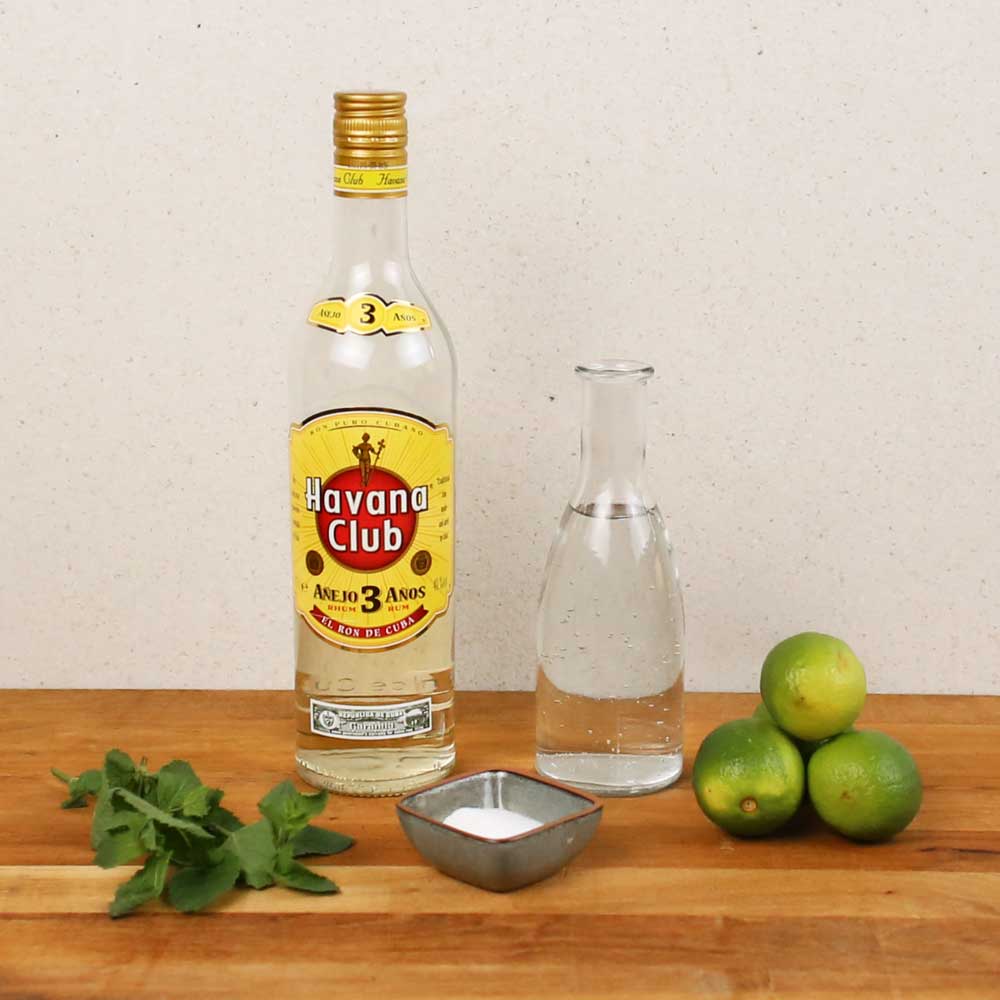 Mojito mit gegrillter Limette