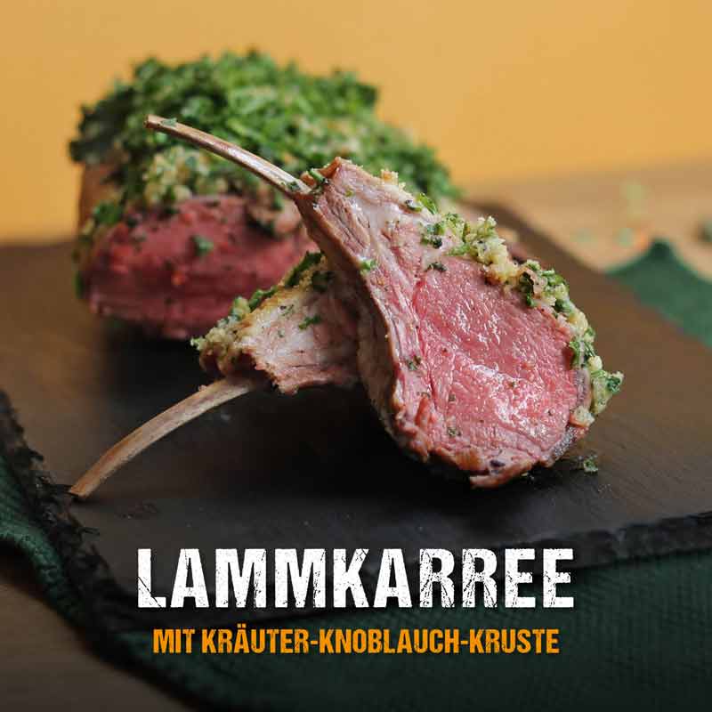 Lammkarree mit Kräuter-Knoblauch-Kruste