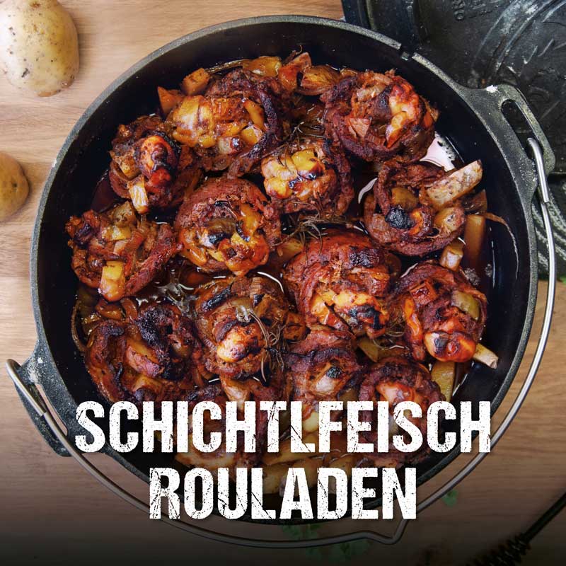 Schichtfleisch-Rouladen aus dem Dutch Oven