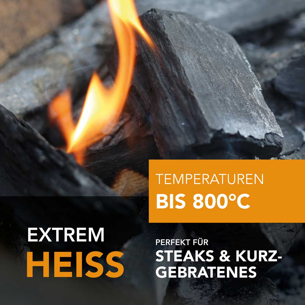 Holzkohle BIG WATTLE von McBrikett - glüht extrem heiß