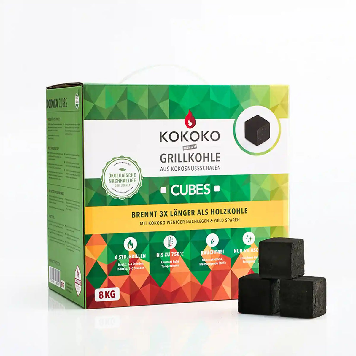 Kokoko Cubes, Briketts, Grillkohle, McBrikett