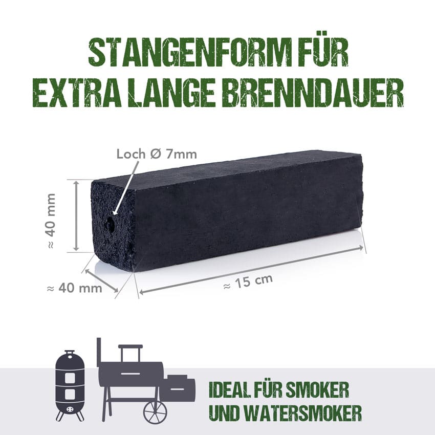 KOKOKO LONG Größe Grillkohle von McBrikett